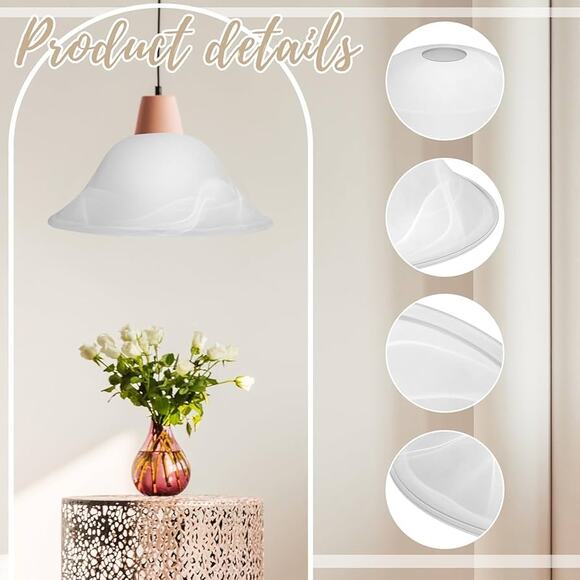 Glass Lamp Shade for Floor or Table Lamps White - Picture 1 of 9